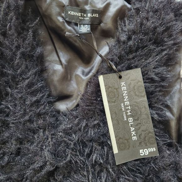 Kenneth Blake Black Faux Fur Vest Size Small - Picture 3 of 7